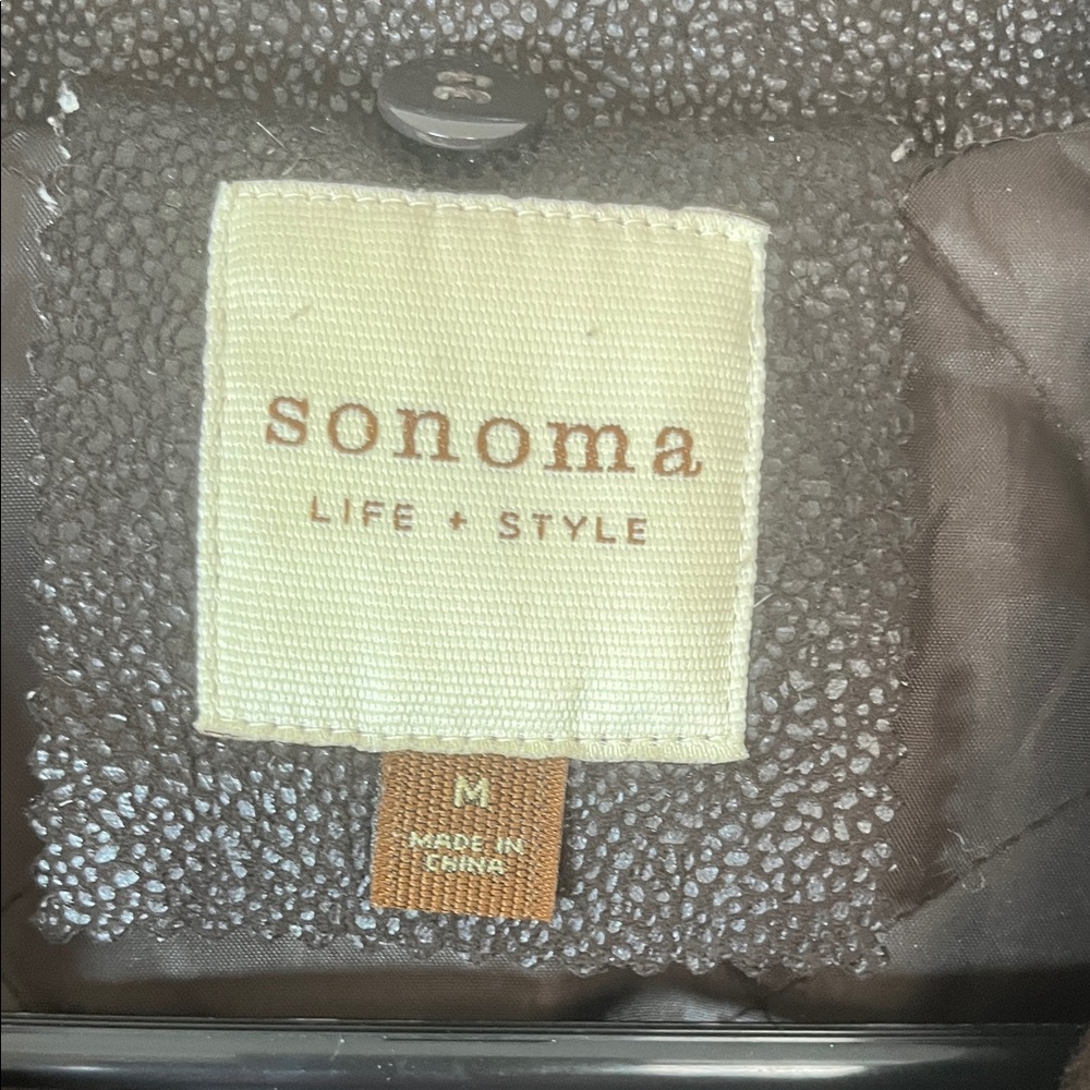 Sonoma Women’s Deep Brown Front Zipper Jacket - Picture 2 of 8